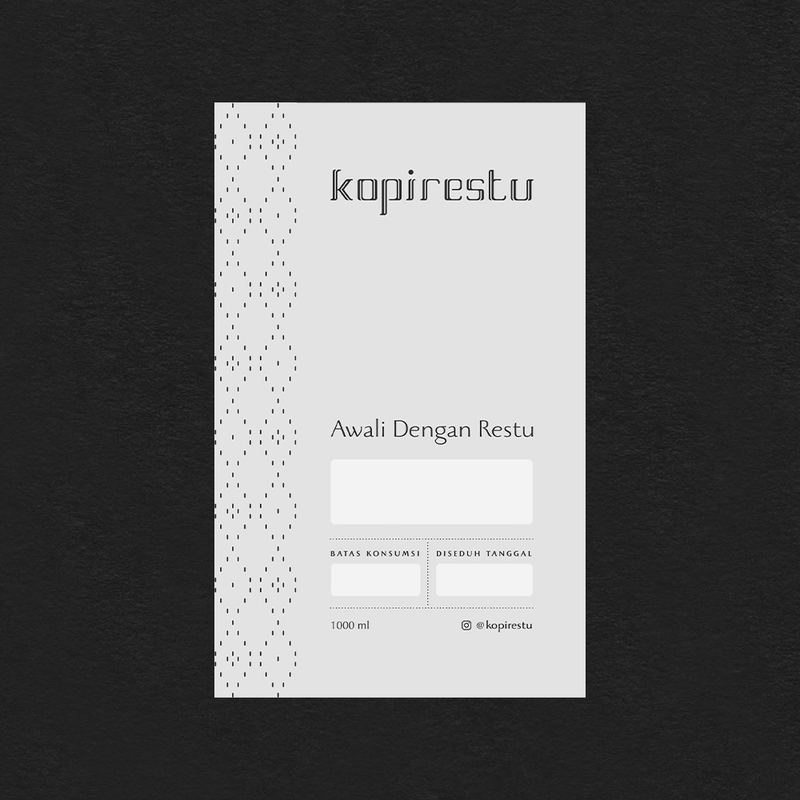 kopirestu white label sticker bottle
